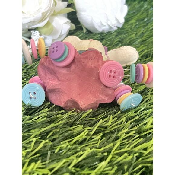 Vintage Rare Resin Easter Bunny Long Dangling Legs From Buttons - Picture 5 of 7